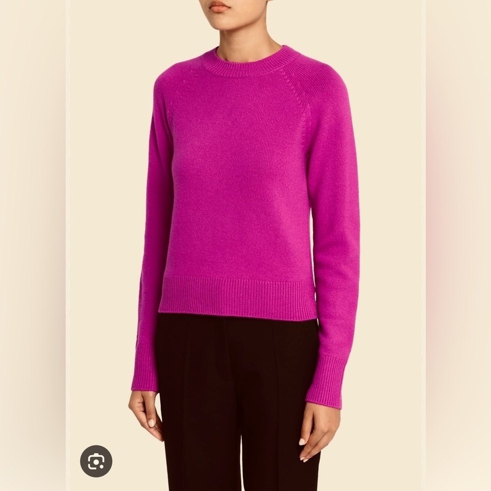 A.L.C. Fuchsia Ashtyn Cashmere Wool Blend Crew Neck Sweater | Small